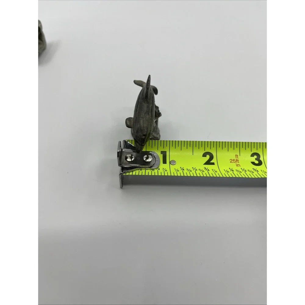 Pewter Dolphins Figurines Miniatures Sea Life Ocean Animals 2.5